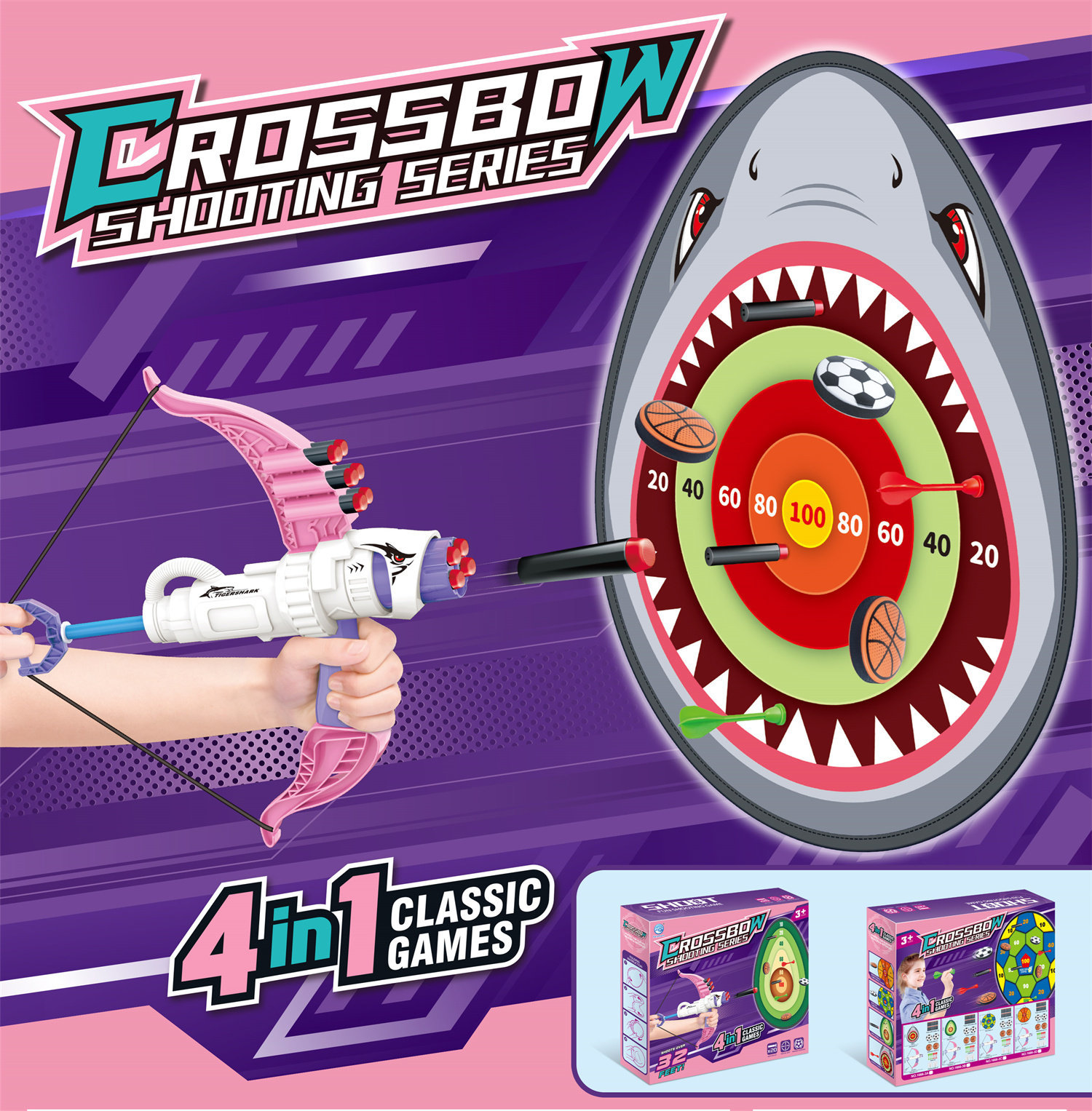 1666-3A Crossbow Shark Target (Pink)