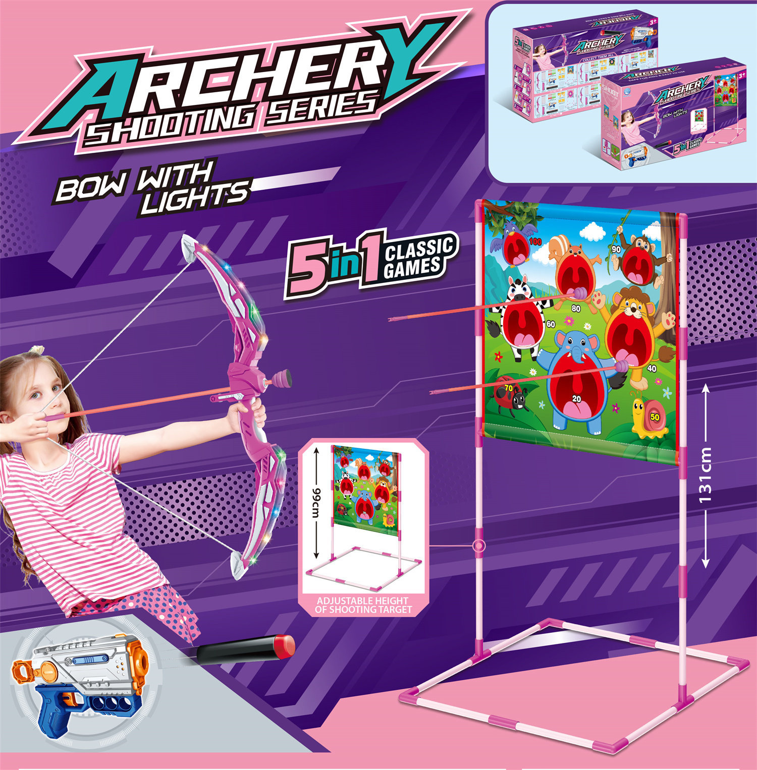 1666-17E Girl Game Animal Target
