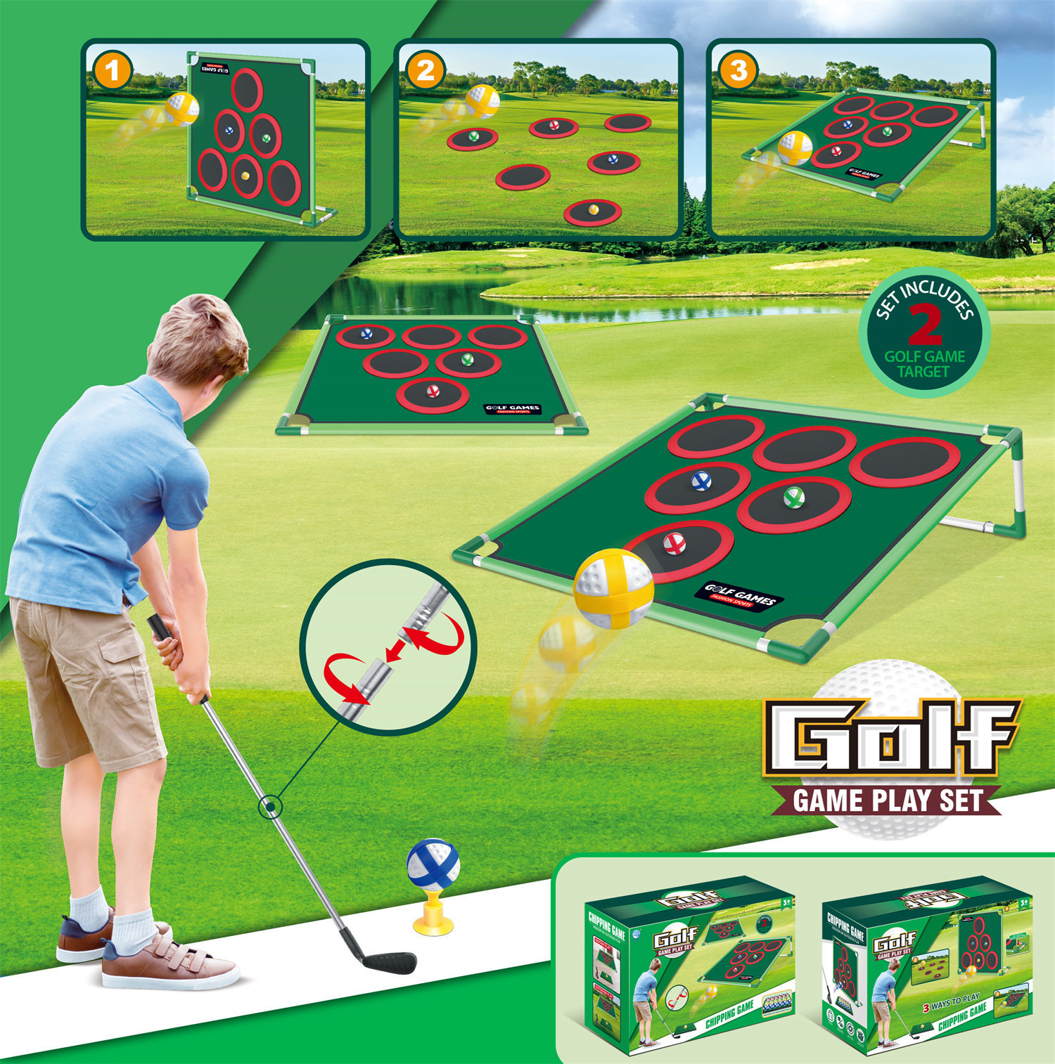7888-39 Cible de golf (avec support)