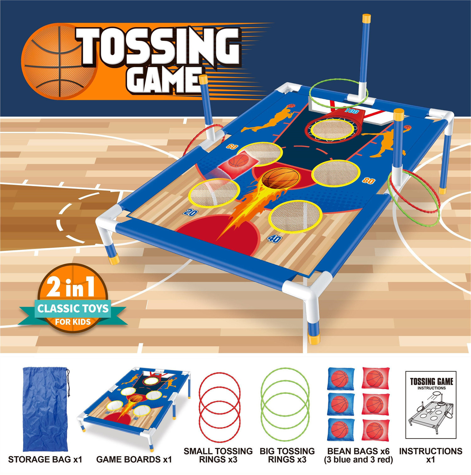 7888-3 Socle de jeu de basket-ball 1