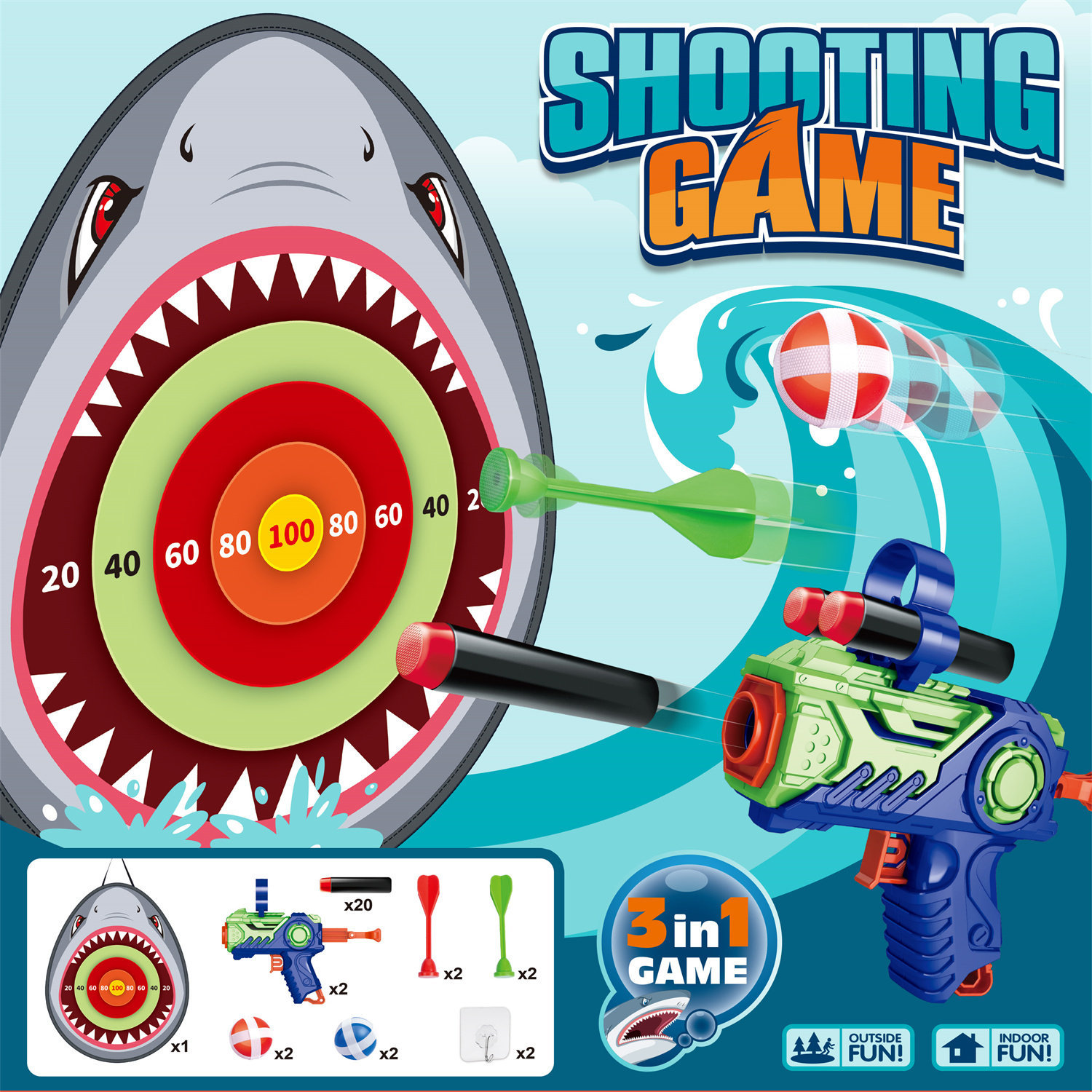 3888-10 Shark target
