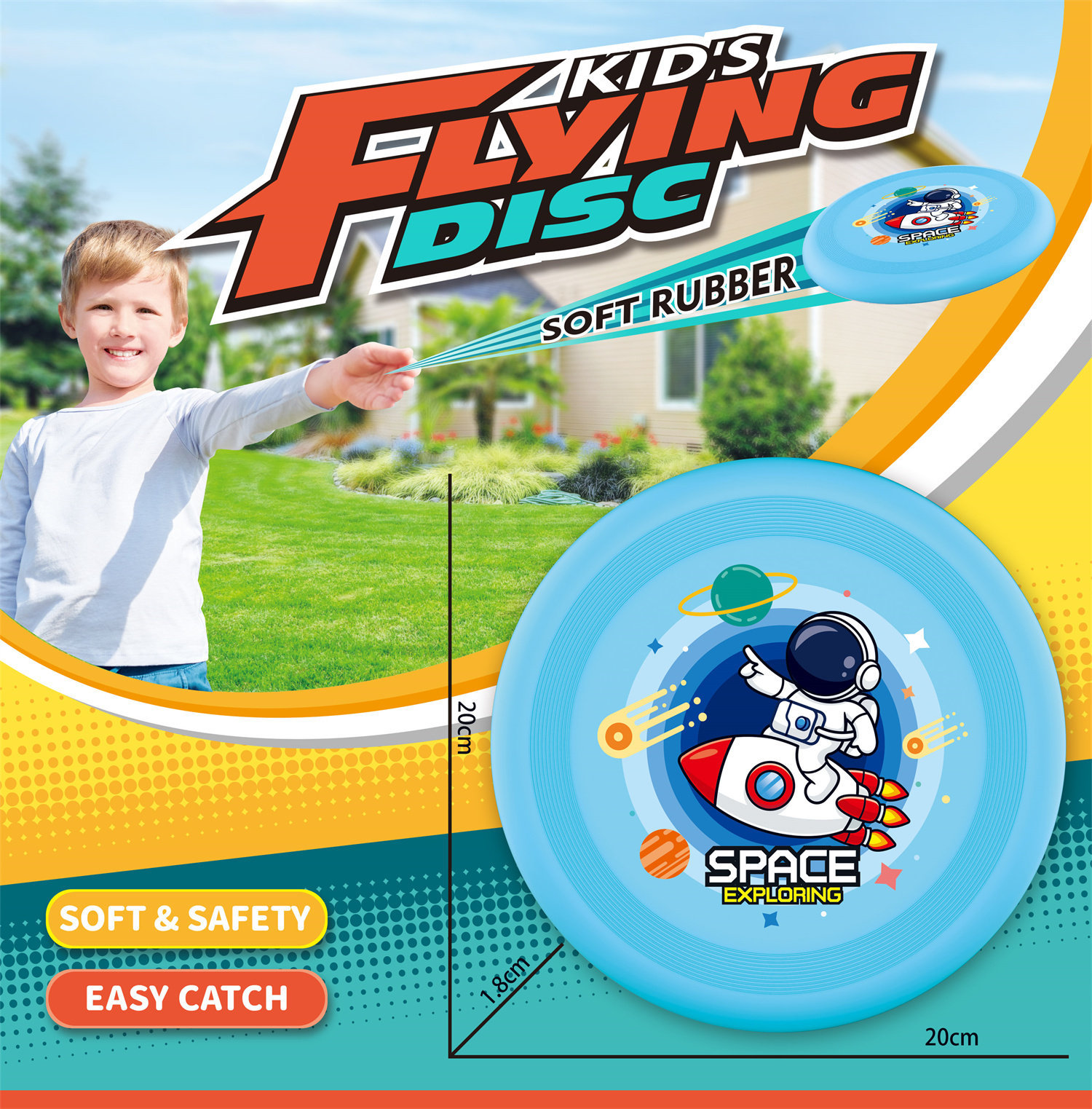 9888-20D TPR20CM Frisbee (Blue)