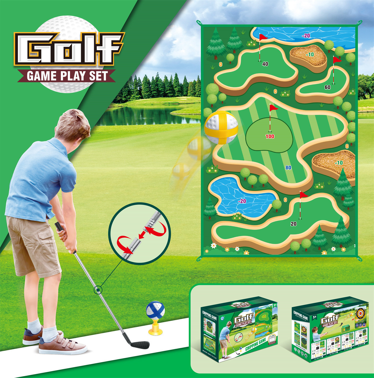 7888-33C Tapis de golf