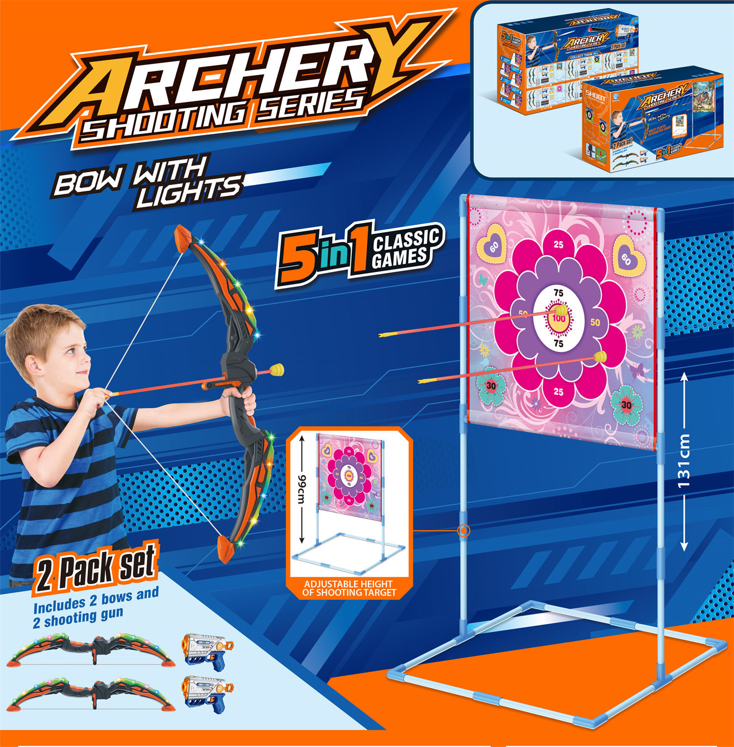 1666-18D  Boys Play Flower Targets