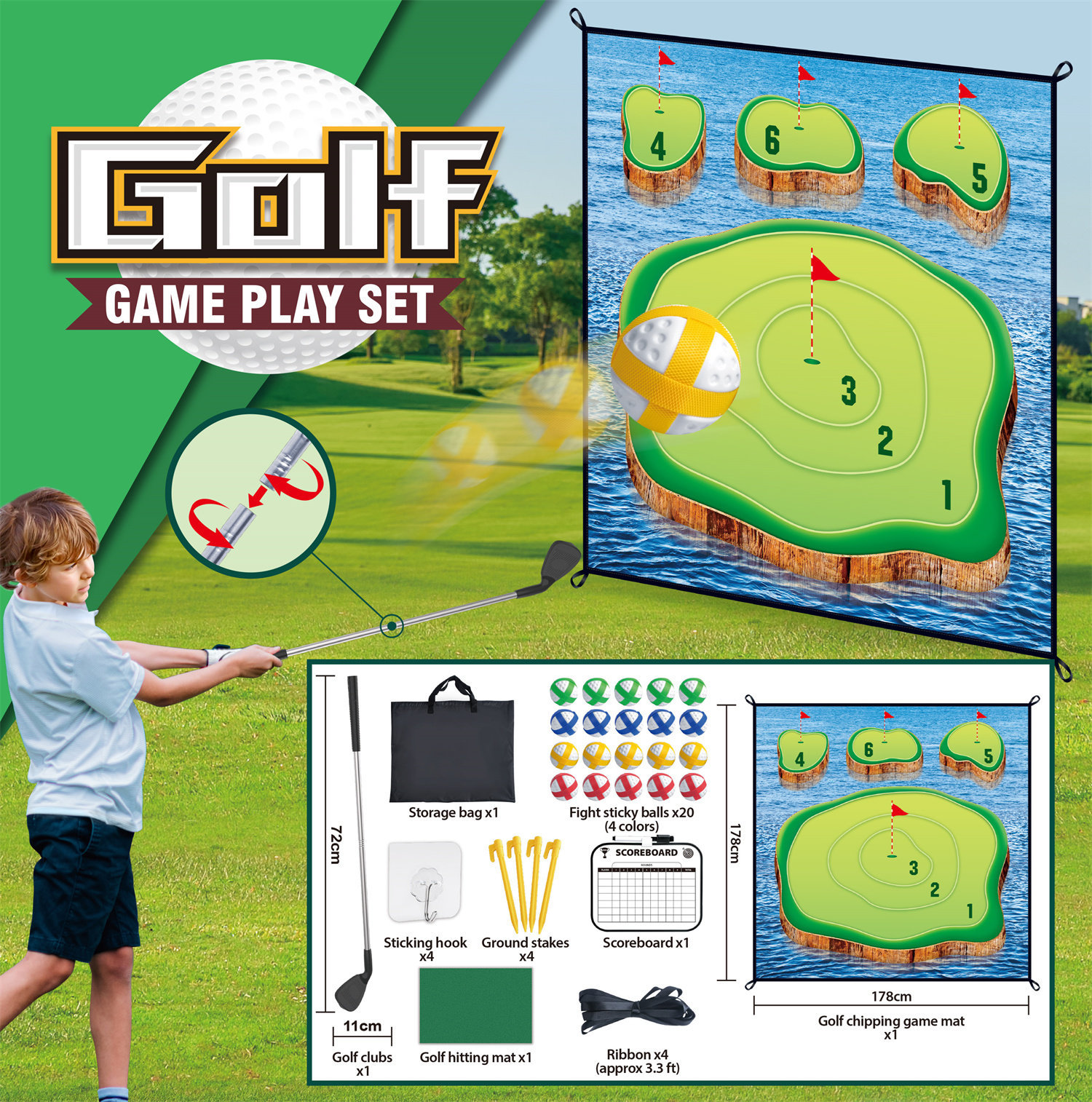 7888-6 Tapis de golf