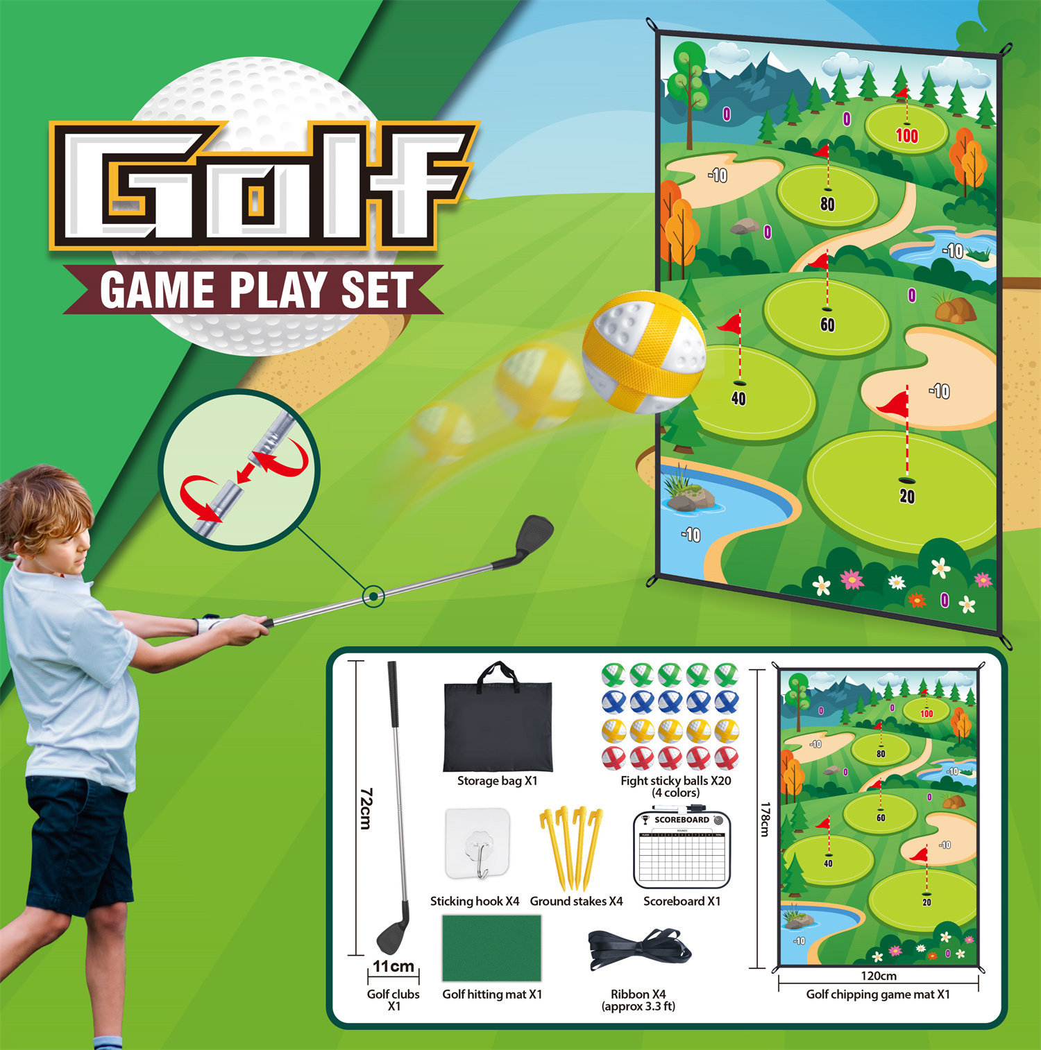 7888-7 Tapis de golf