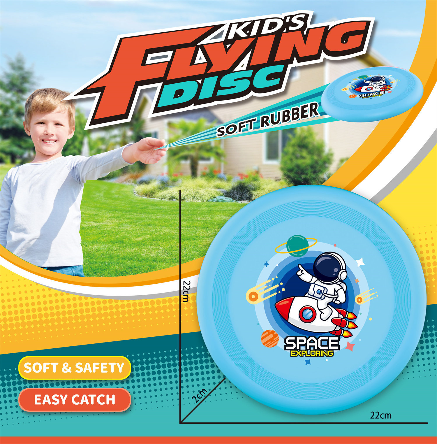 9888-22D TRP22CM Frisbee (blue)
