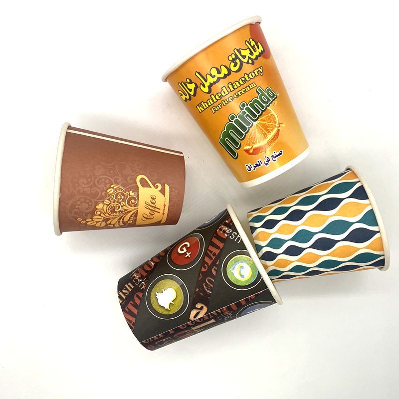 Biodegradable Eco-friendly China Factory Wholesale PE Coated Paper Cups with Printed logo