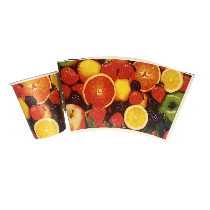 Raw Material Custom Design 8Oz 12Oz Paper Cup Fan