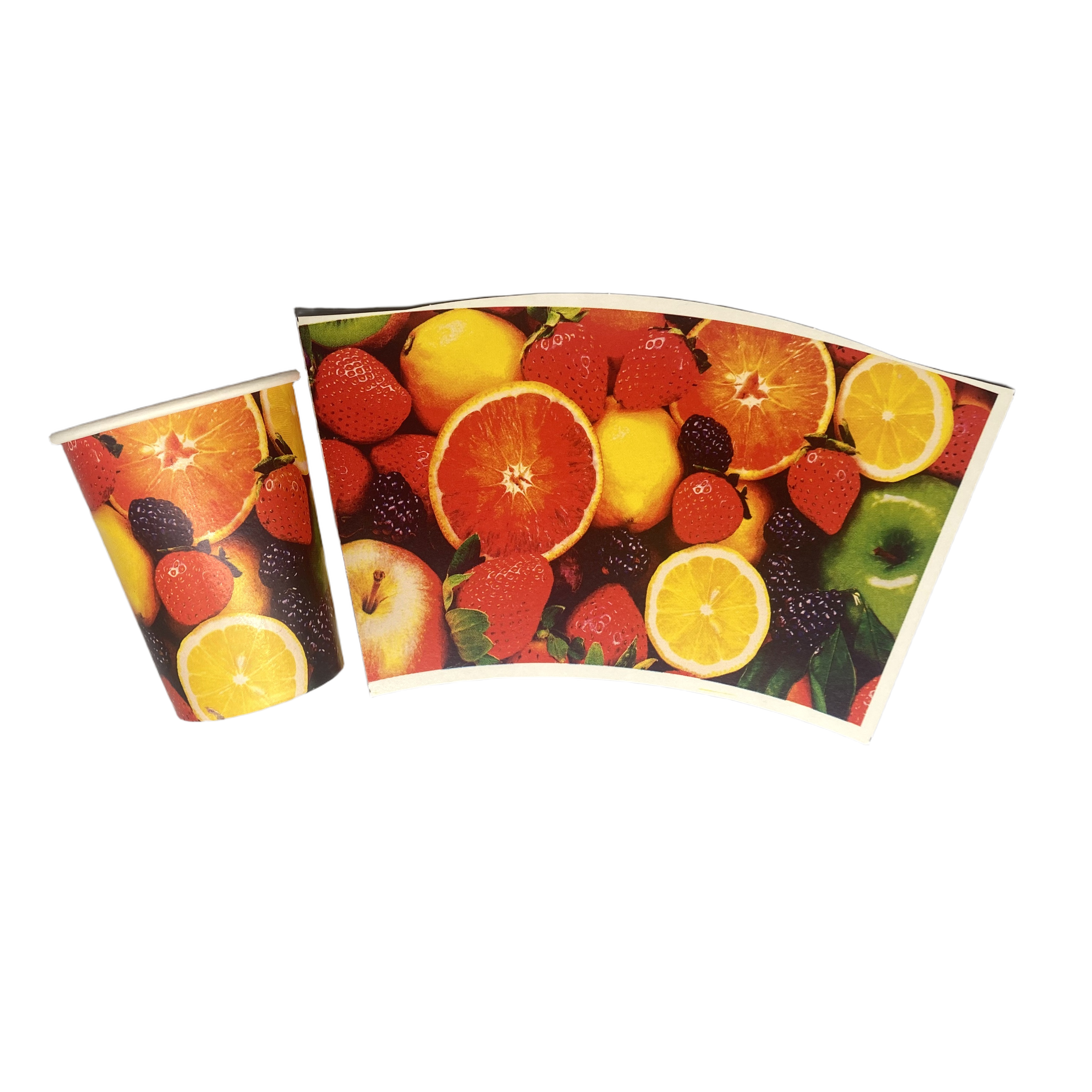 Raw Material Custom Design 8Oz 12Oz Paper Cup Fan