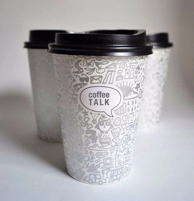 China Manufacturer Custom Logo Printing Disposable Double Wall Paper Cup for Hot Drink with Cover