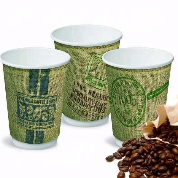 China Factory Eco-friendly PE Coated Coffee Cups Custom Printed Single and Double Wall Paper Cups