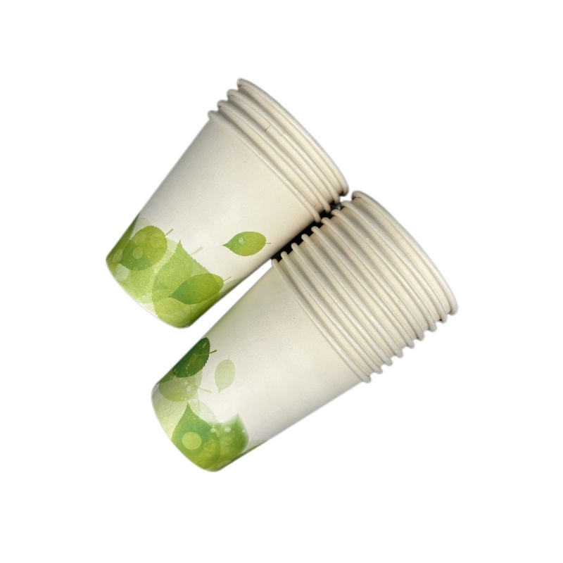 Creative Hot Selling Cup Single/Double/Ripple Wall Paper Juice Cup with Plastic Lids