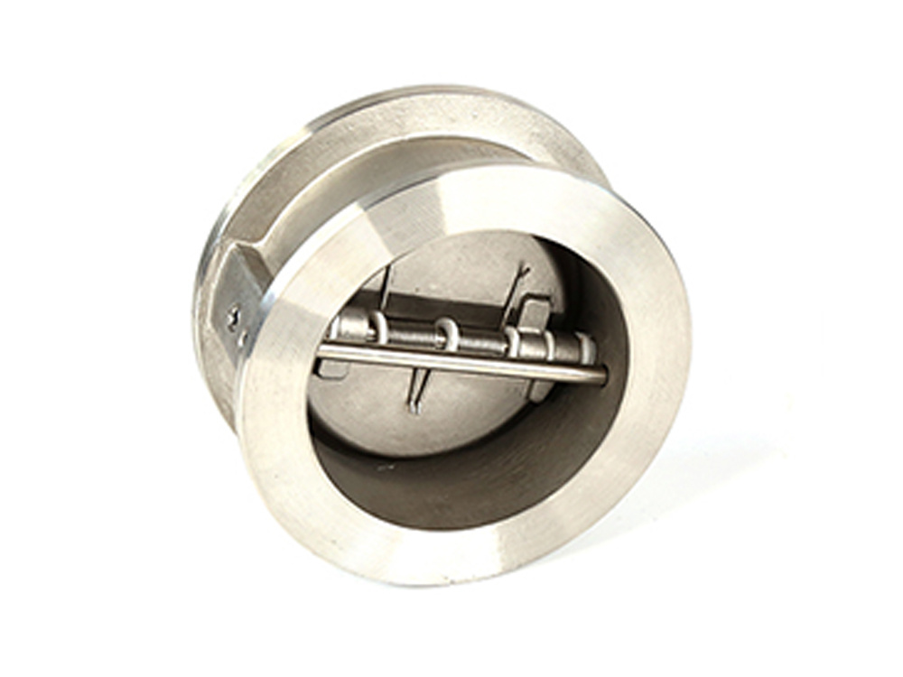 Wafer type double disc swing check valve