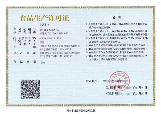 Food production license Food production license