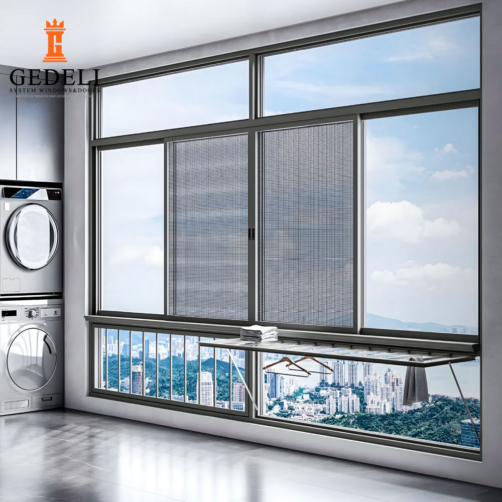 113 Six Track Insulated Aluminum Sliding Window