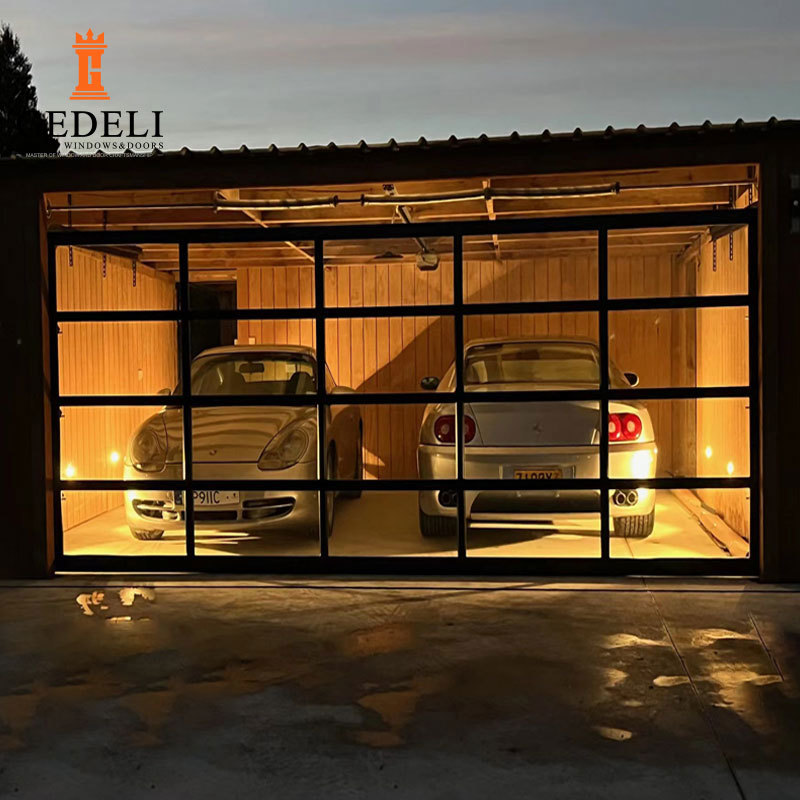 Aluminum Alloy Glass Vision Garage Door