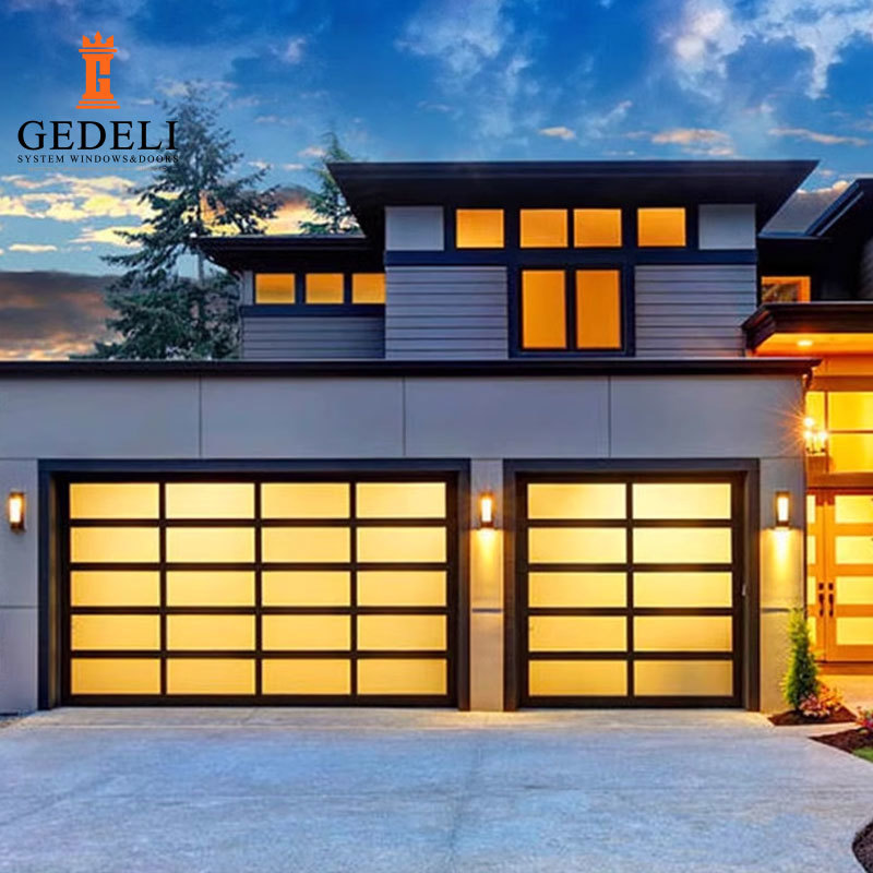 Aluminum Alloy Glass Vision Garage Door