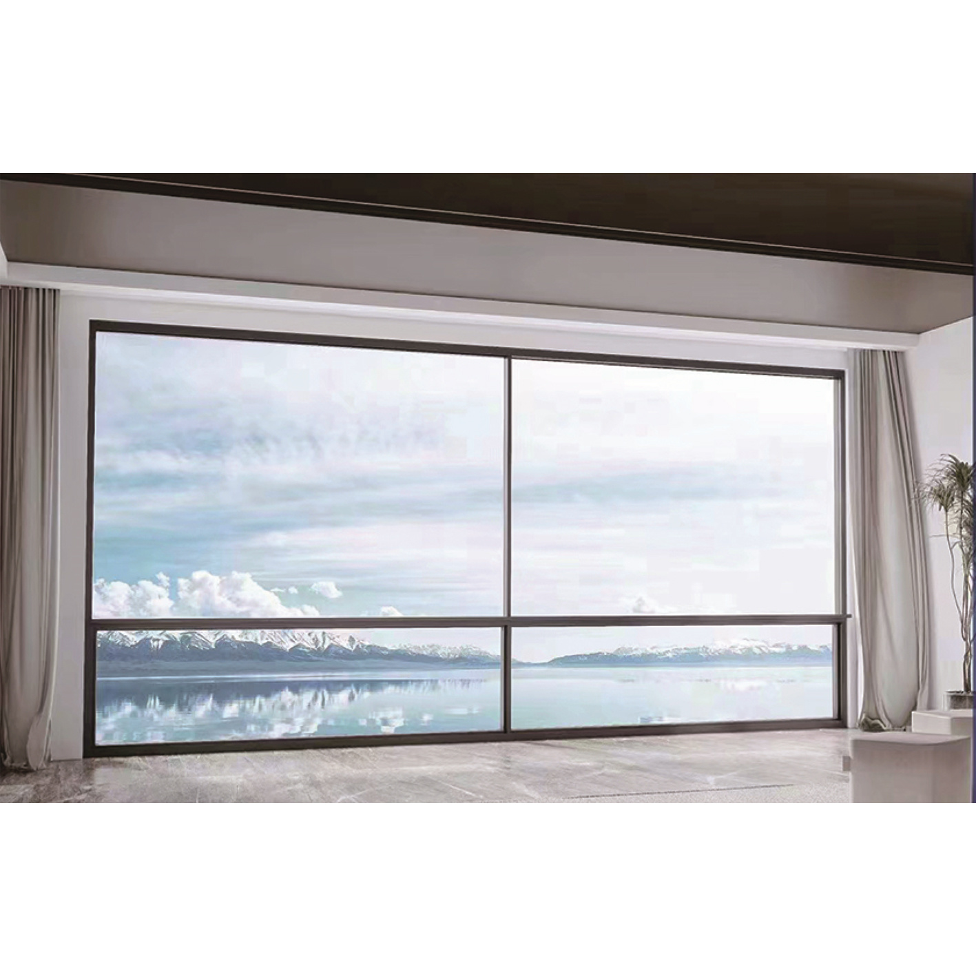 Batelu customized energy-saving bridge cut aluminum sliding windows for home safety and aesthetics