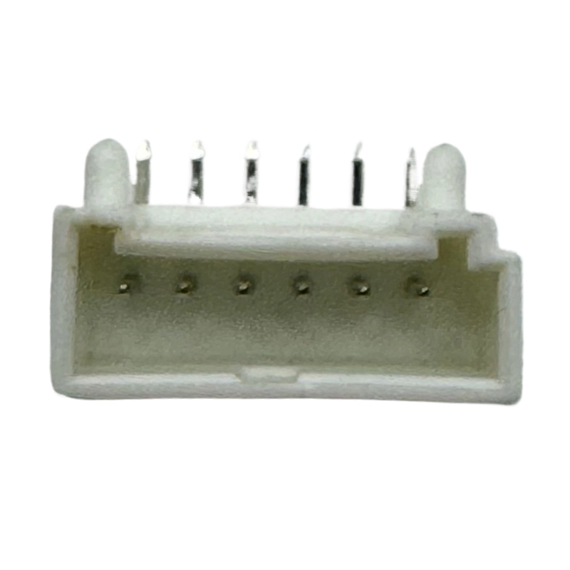 Pitch= 2.54mm　6PIN 单排白色弯脚针座