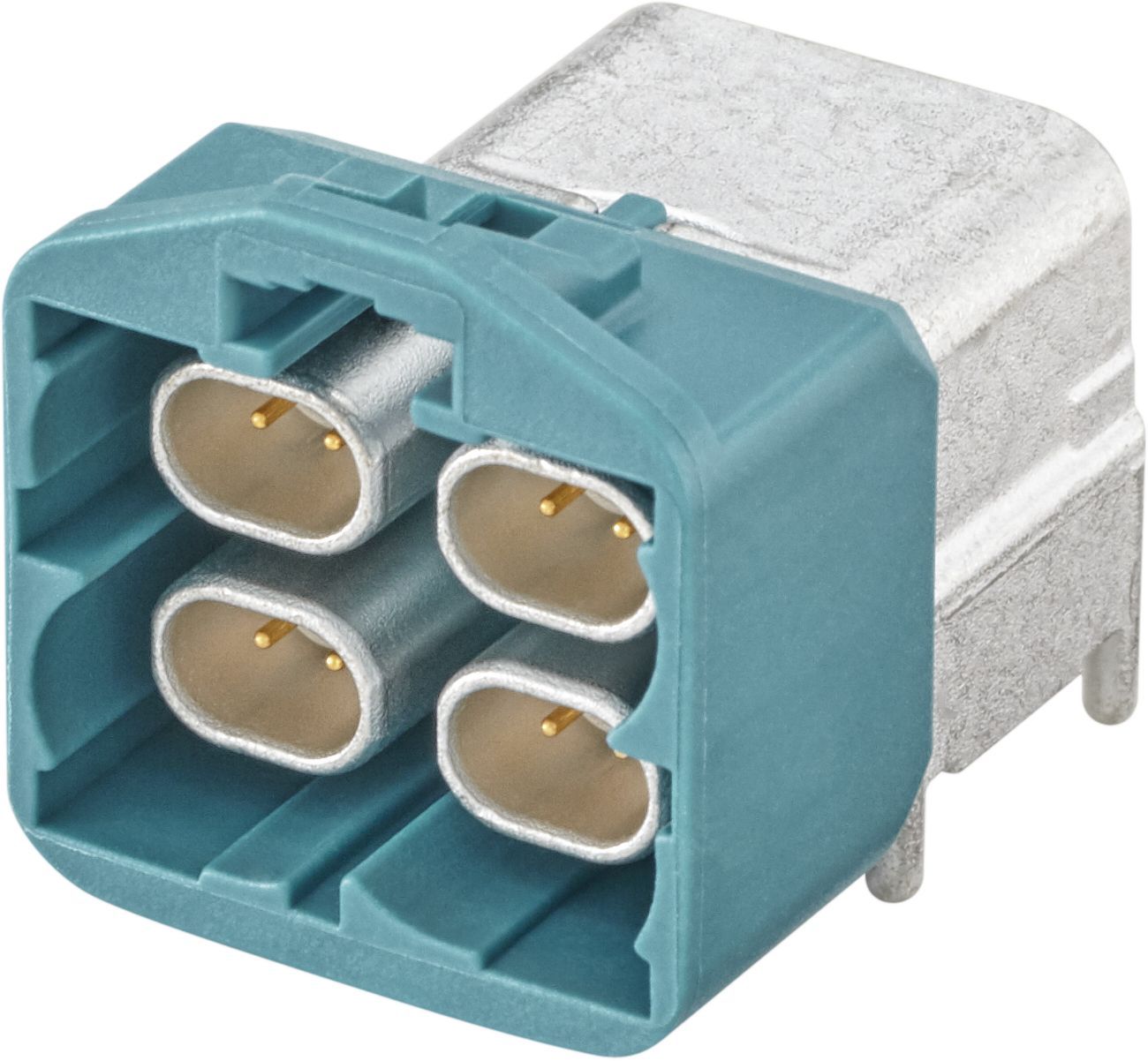 H-MTD 4 Port PCB Plug Connector ,R-A, code A ～ code Z（车载以太网PCB板端连接器）