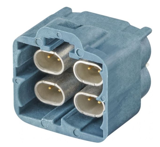 H-MTD 4 Port PCB Plug Connector ,V-T, code A ～ code Z（车载以太网PCB板端连接器）