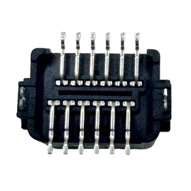 Pitch=2.2mm 12PIN错位SMT直插针座