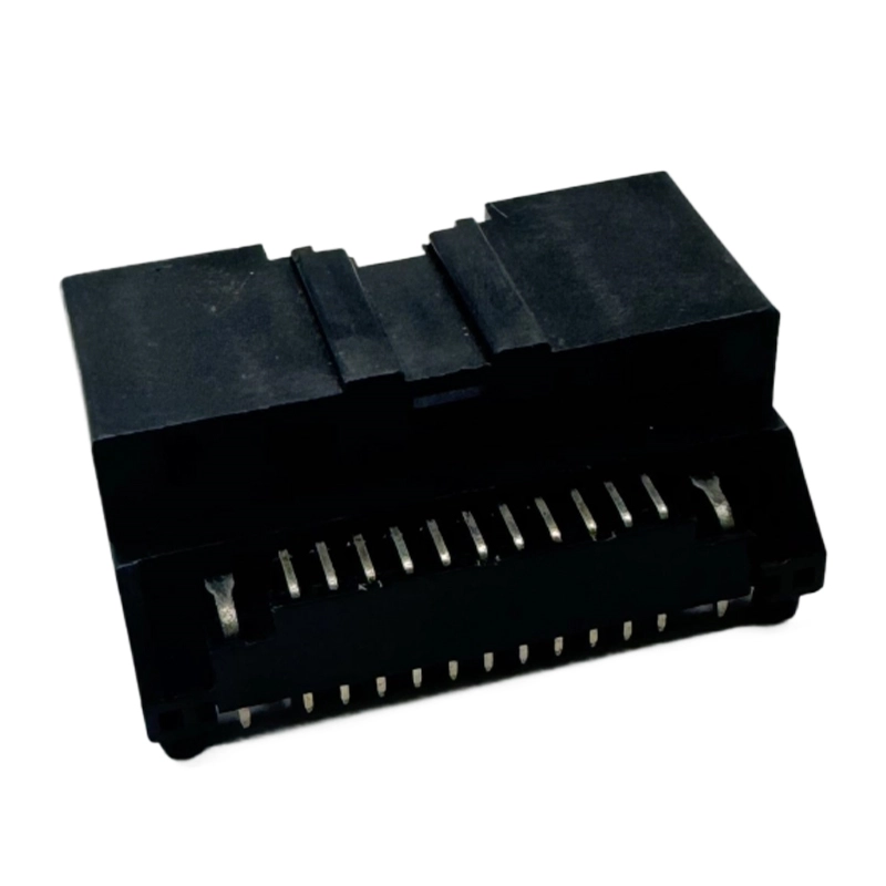 Pitch=2.54+4.45mm 福克斯24P黑色卧式插座（带定位条）
