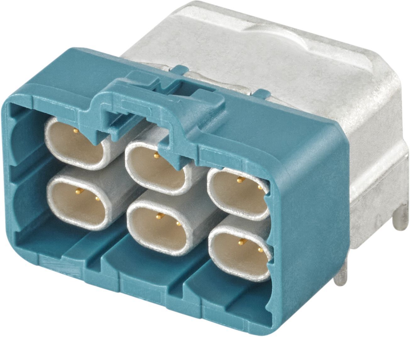 H-MTD 6 Port PCB Plug Connector ,R-A, code A ～ code Z（车载以太网PCB板端连接器）