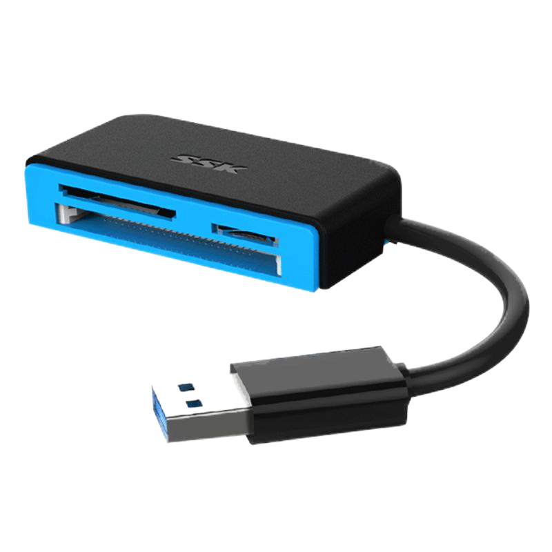 SSK USB3.0 3 in 1 Card Reader - SCRM330
