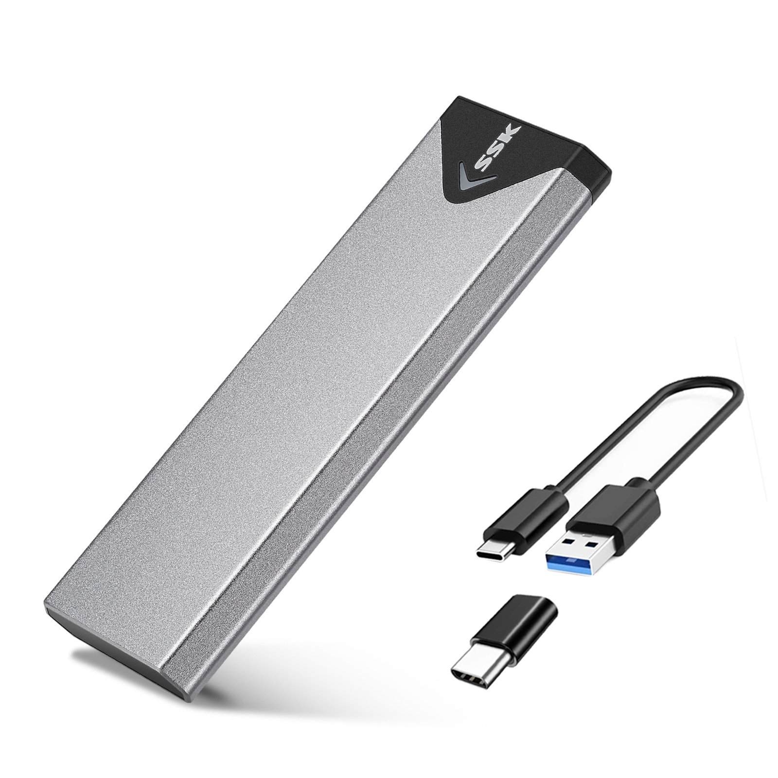 SSK Aluminum USB 3.2 Gen 2 SATA NGFF SSD Enclosure 6Gbps -SHE-C320