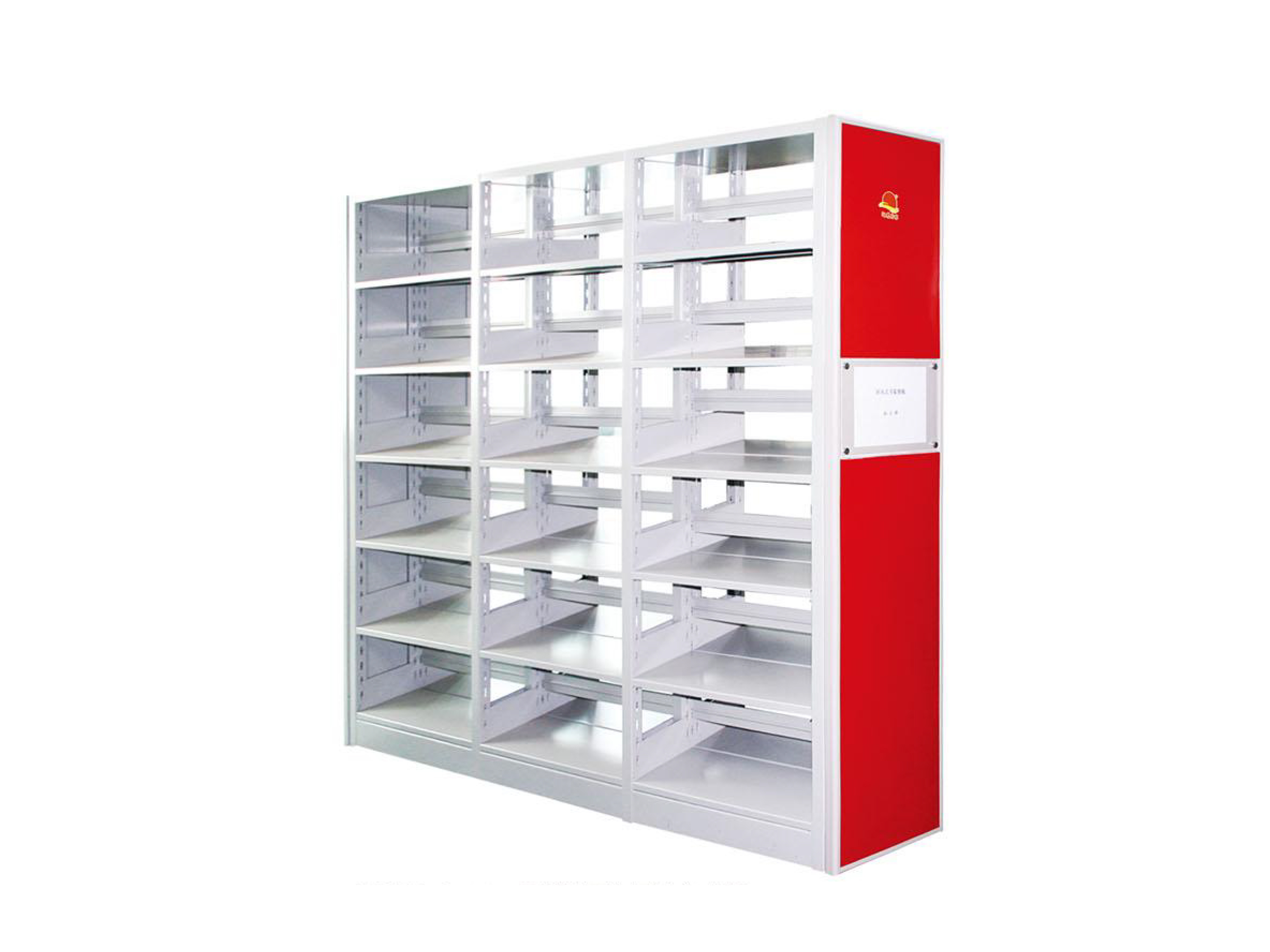 YGXD-S-10 three-column double-sided six-layer color bookshelf