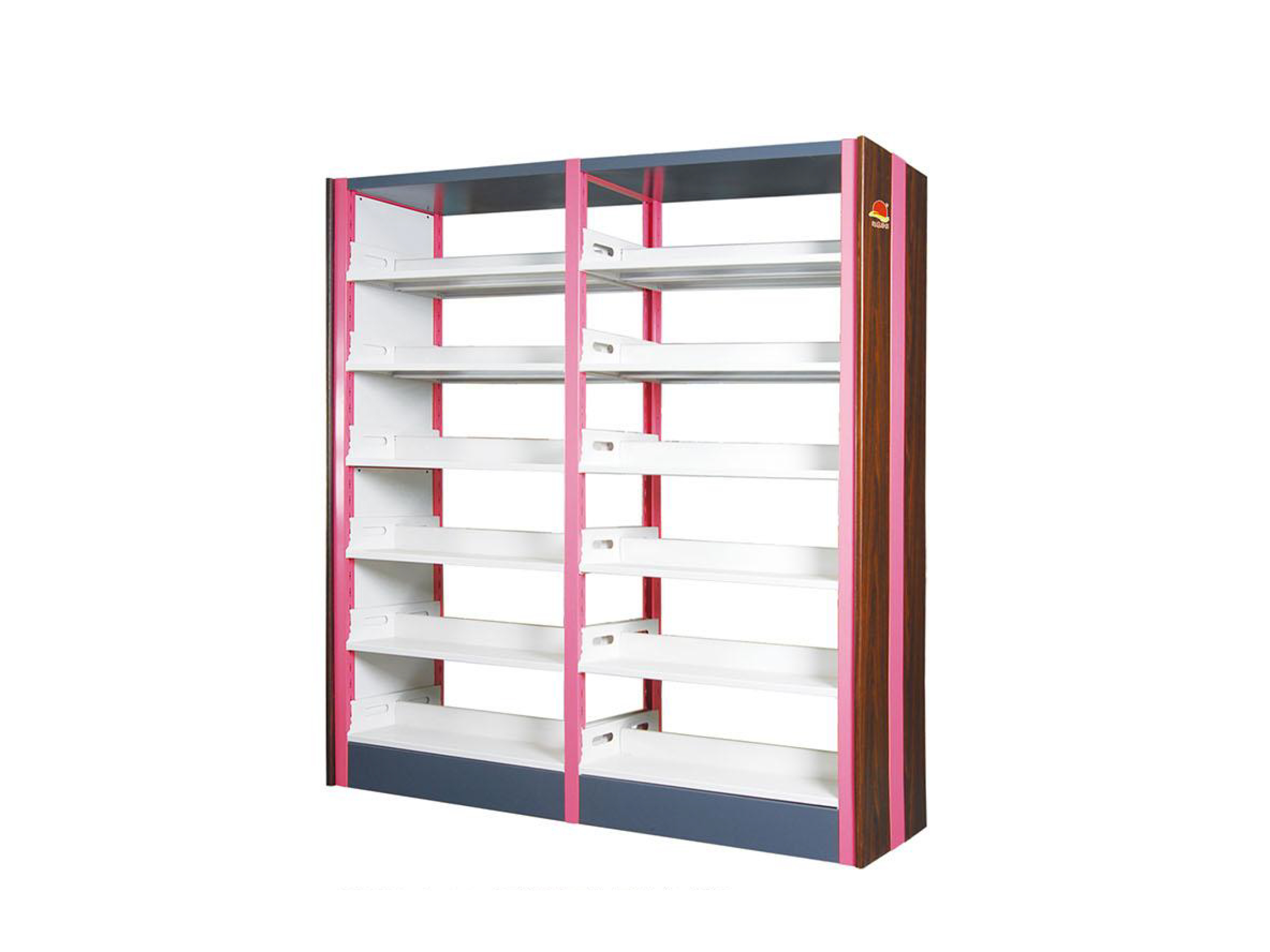 YGXD-S-09 double-column double-sided six-layer color bookshelf