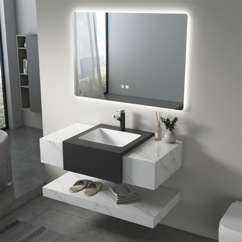 Mueble de baño de estilo simple con lavabo de pizarra personalizado y de alta venta