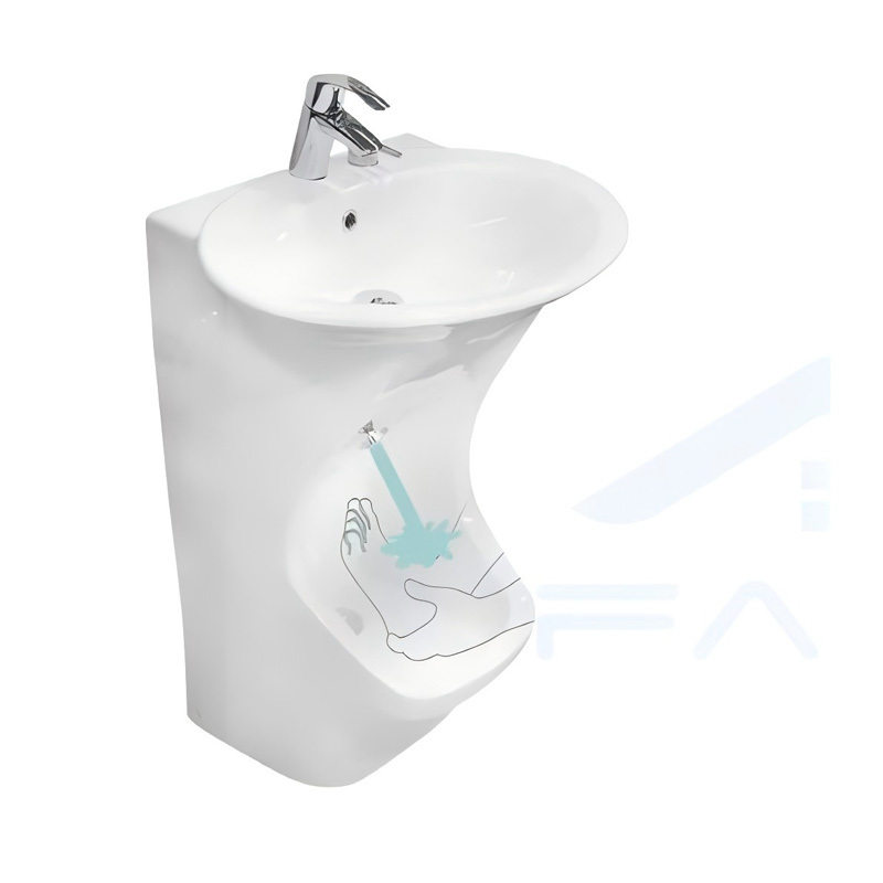 Diseño de mano y pie, lavabo simple, precio del fregadero para baño musulmán, lavabos de cerámica para lavado de pies, fregadero para wudu.