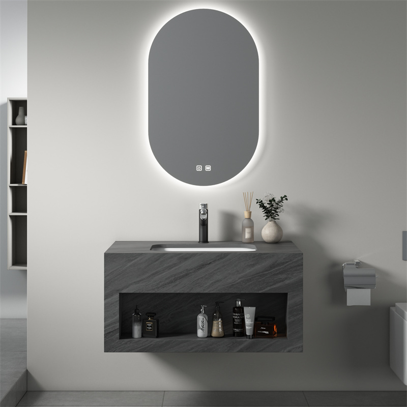 Fabricante de artículos sanitarios personalizados, lavabo rectangular de pizarra de doble capa para baño