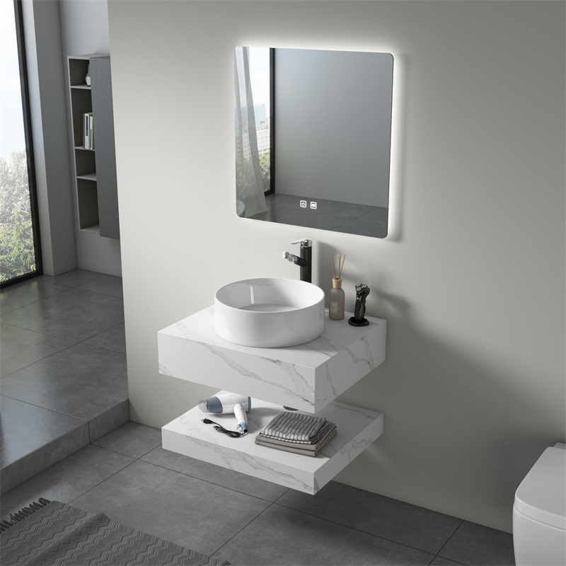 Espejo de tocador de baño, diseño de lavabo, lavabo para encimera de baño, mármol, pizarra, roca, lavabo de piedra.