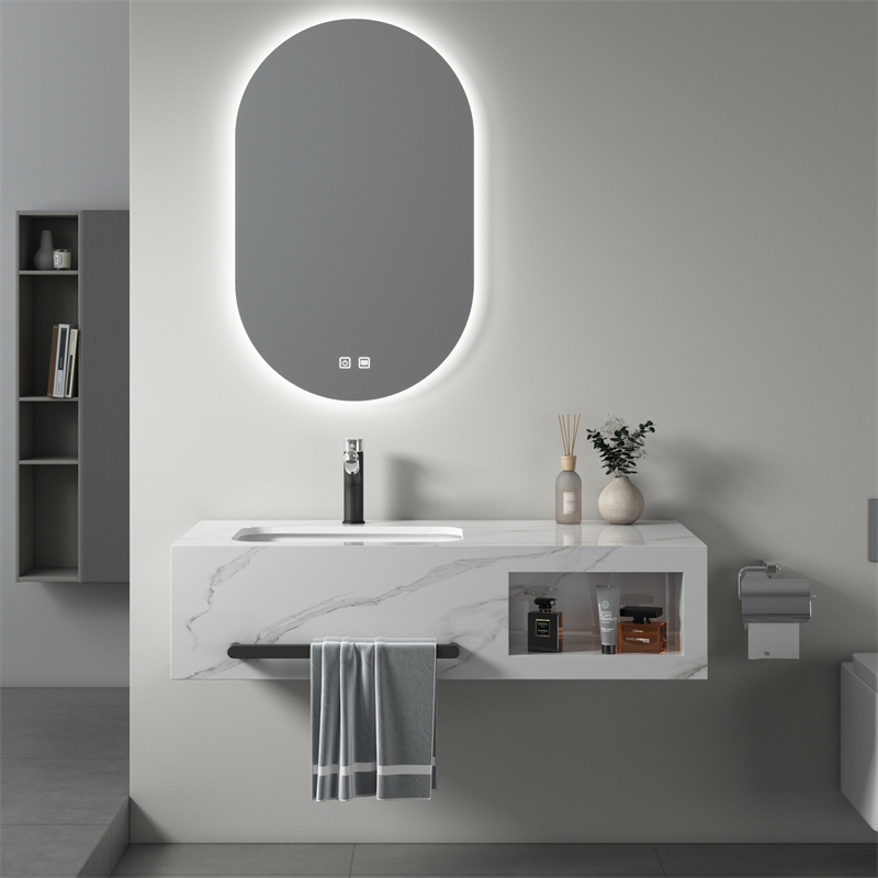 Venta de bajo precio de piedra pizarra rectangular bajo lavabo cerámico para baño