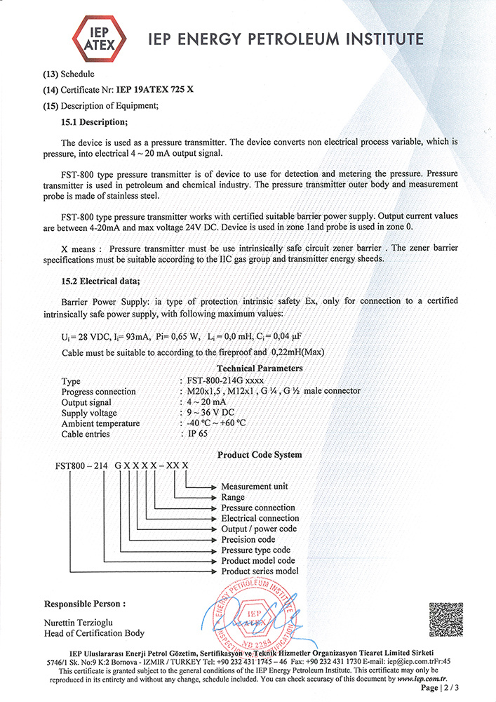 FST800-214-ATEX FST800-214-ATEX