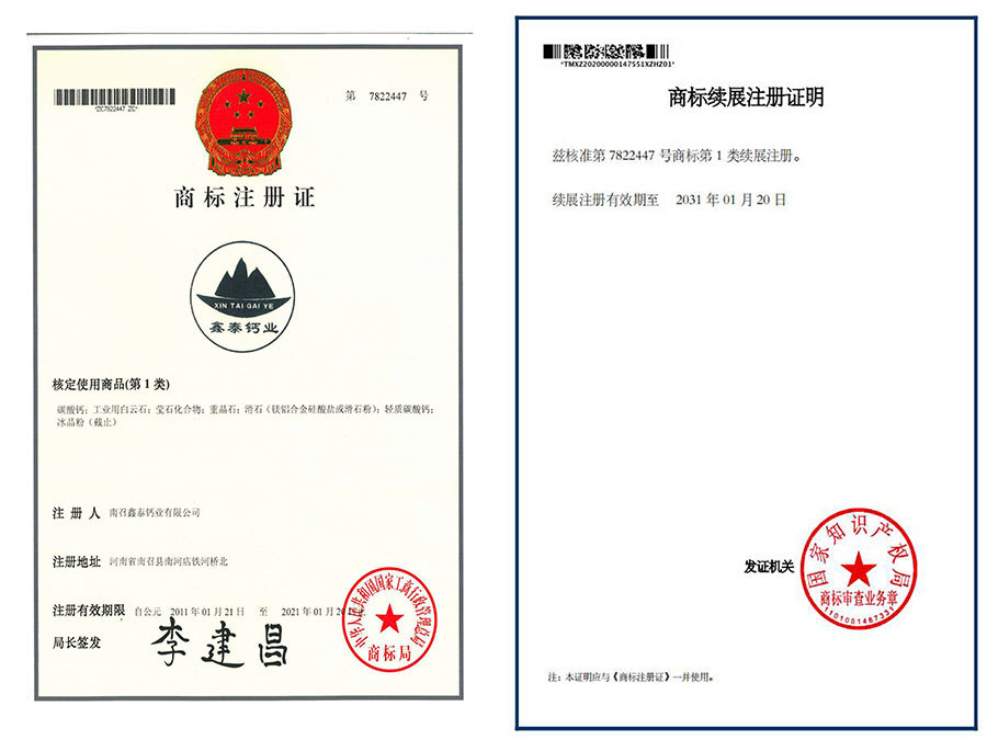 Trademark Registration Certificate Trademark Registration Certificate