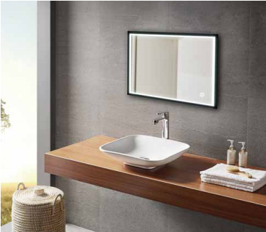 100*60 Cm LED Bathroom Mirror, 3 Color Temperatures, Dimmable Bathroom Vanity Mirror with Lights, Wall-Mounted