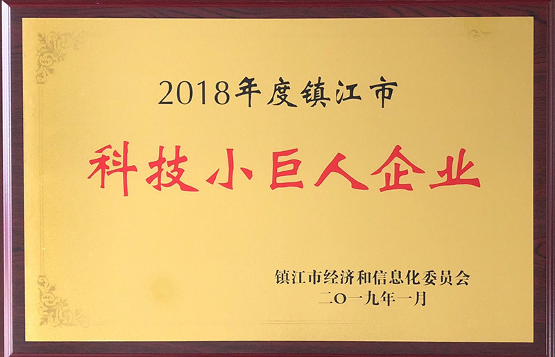 2018年度镇江市科技小巨人企业