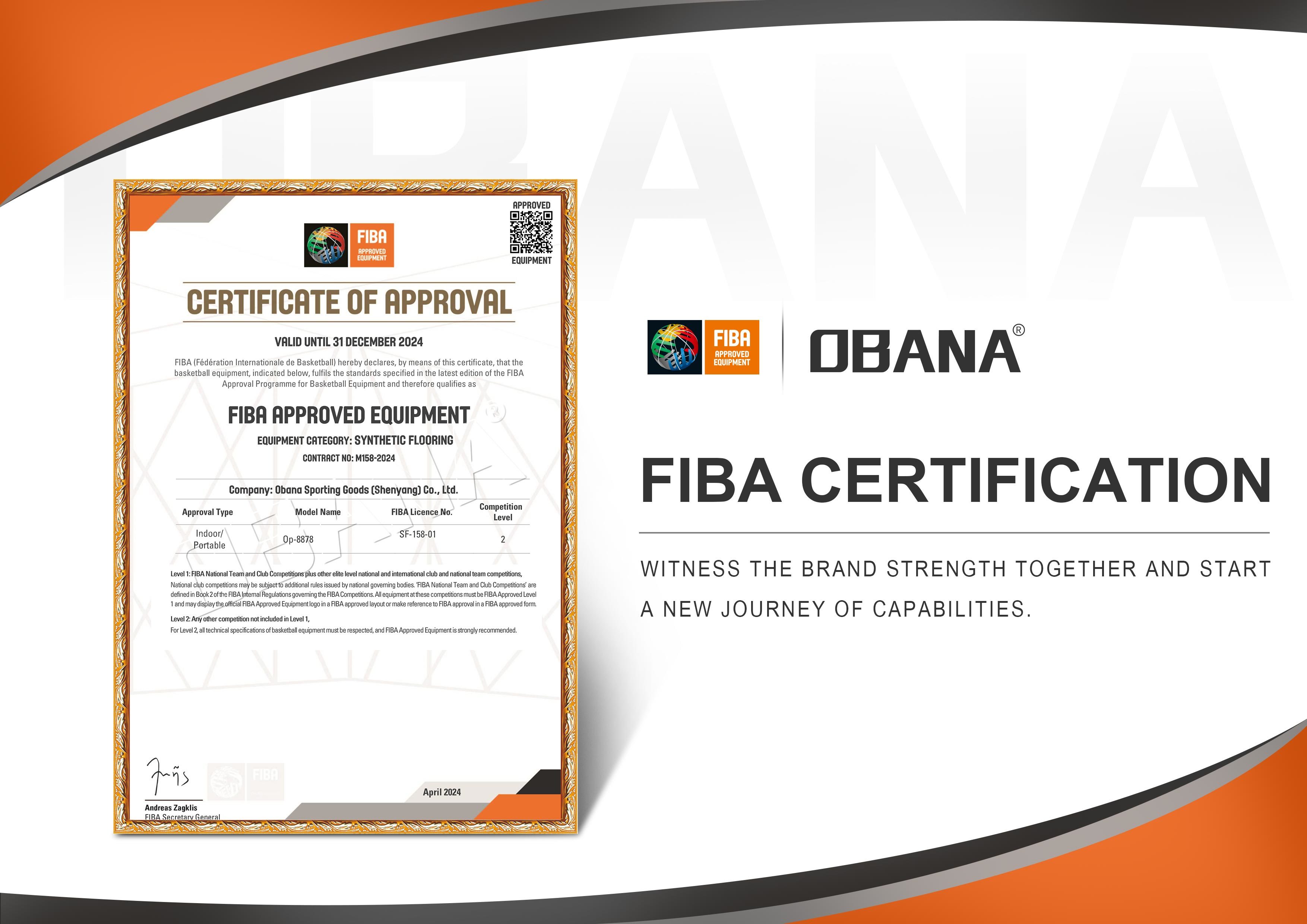 OBANA Successfully Obtained FIBA Certification