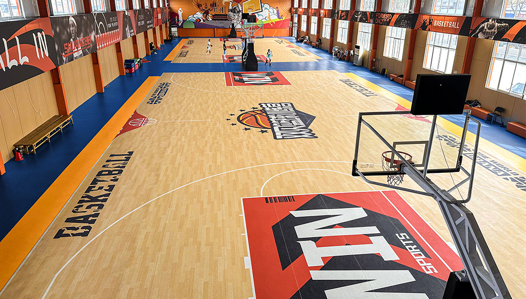 Basketball Sports Venue, Indoor Custom Flooring 4.5mm — Weifang, Shandong