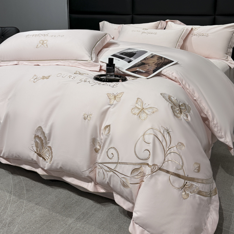 2024 New Thickened Cotton Flannel 4-Piece Set - Butterfly Love