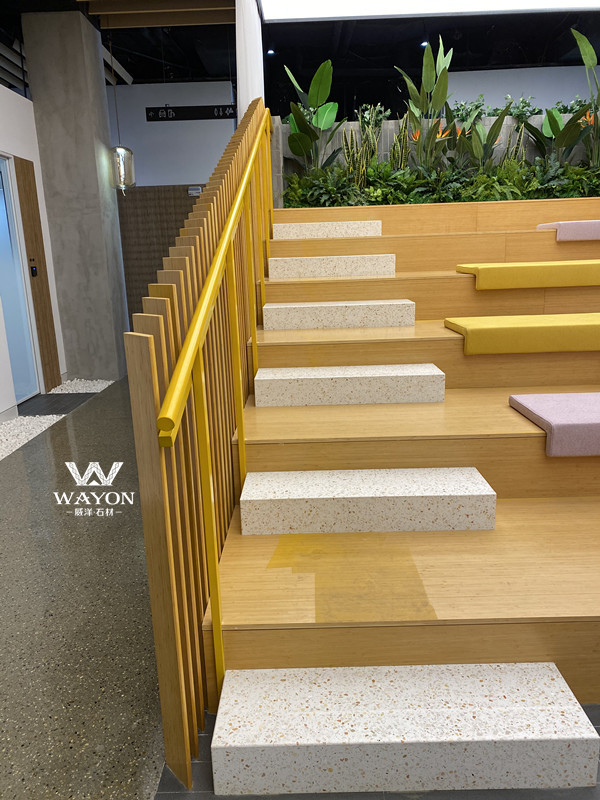 上海环球都会广场水磨石工程（WT251黄金加彩）