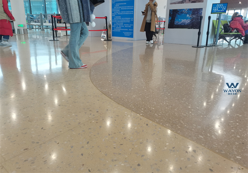 丽江玉龙雪山游客中心水磨石地面项目