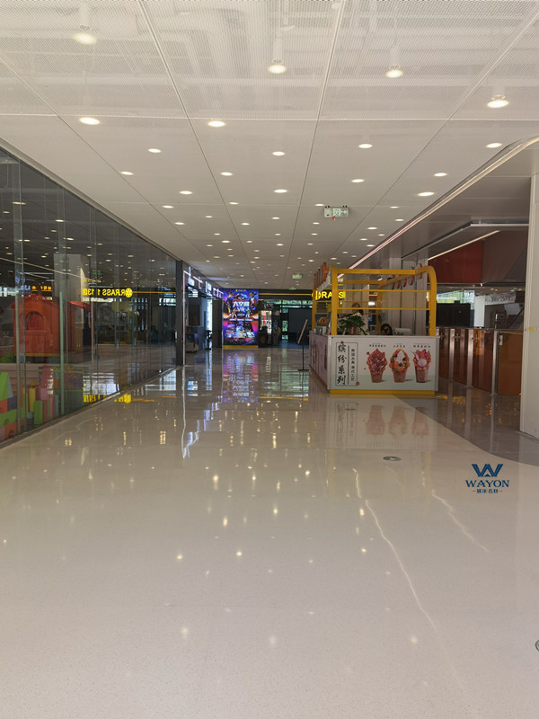 山西晋城华谊兄弟星剧场水磨石地面（WT284薄雾素灰）