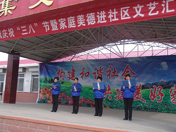 2012年婦女節(jié)，公司女工參加鎮(zhèn)匯演
