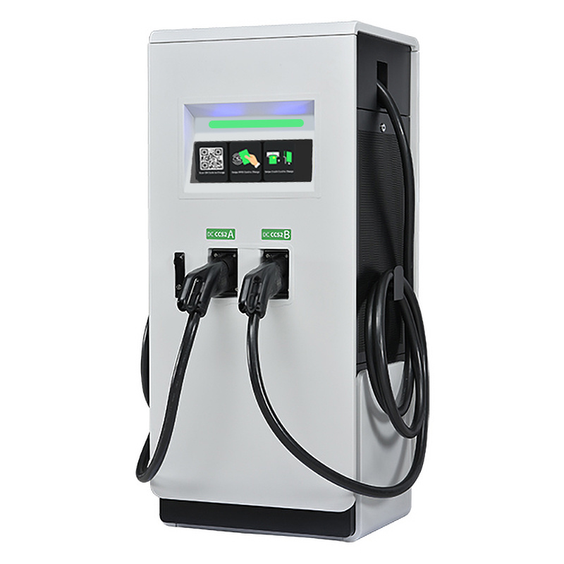 DC ev charger 120kw/160kw ccs2 chademo gbt ev charging station with two connectors
